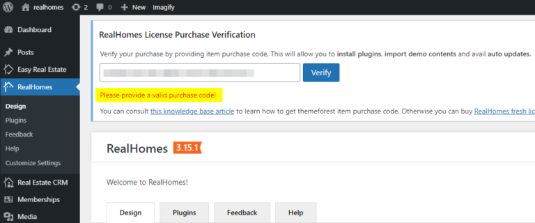 Product Activation Failed / Invalid Purchase Code - Inspiry Themes Support